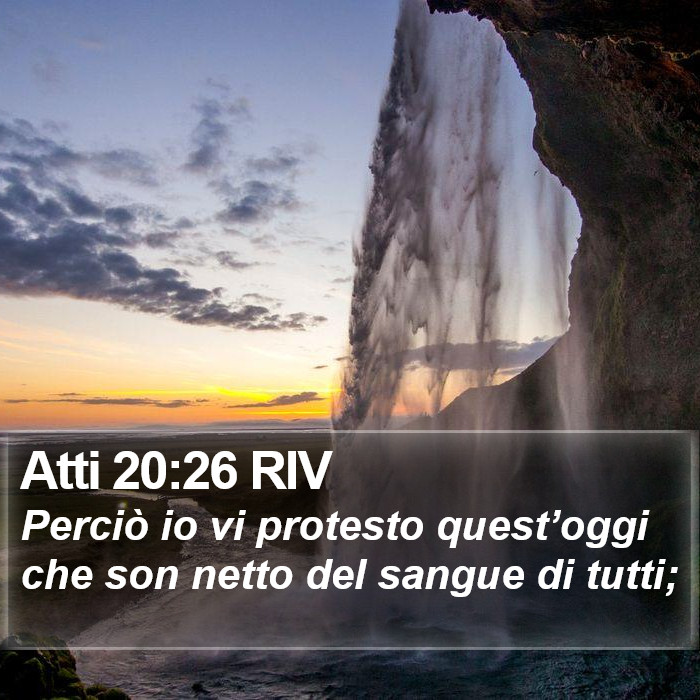 Atti 20:26 RIV Bible Study