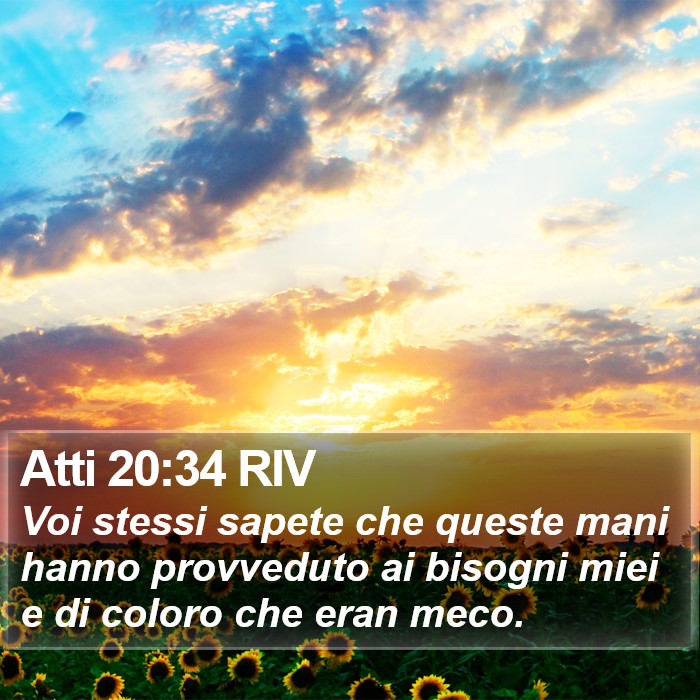 Atti 20:34 RIV Bible Study