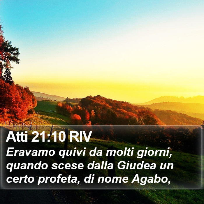 Atti 21:10 RIV Bible Study