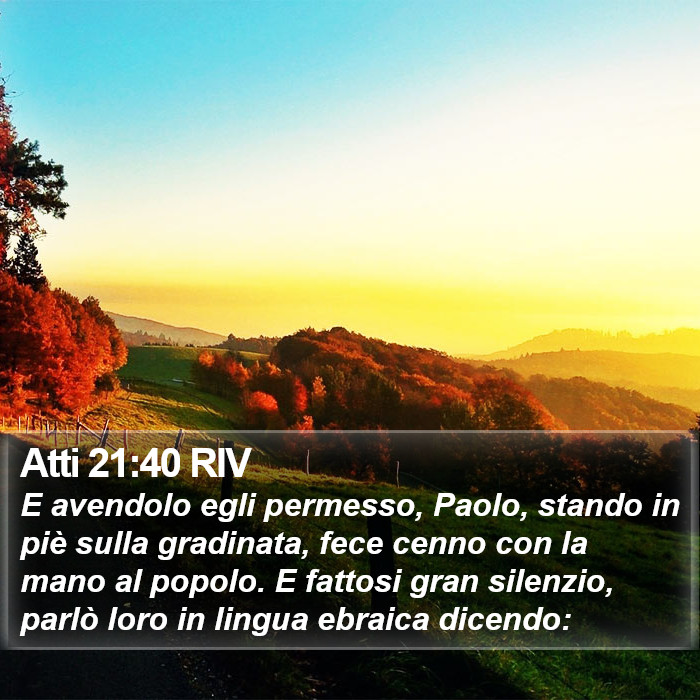 Atti 21:40 RIV Bible Study