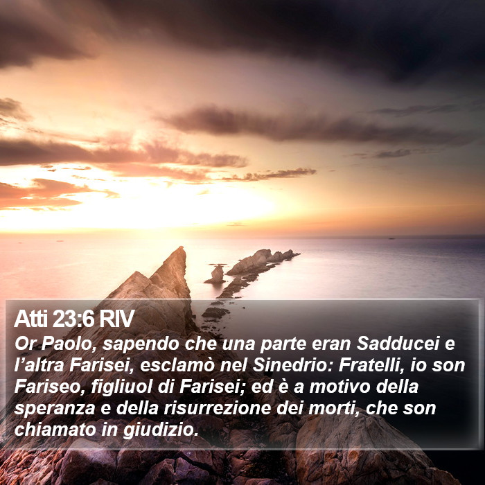 Atti 23:6 RIV Bible Study