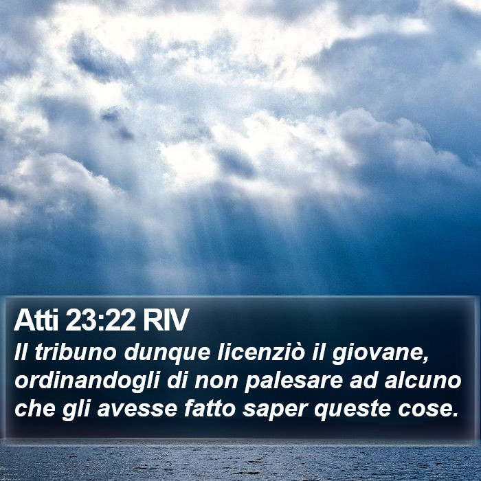 Atti 23:22 RIV Bible Study