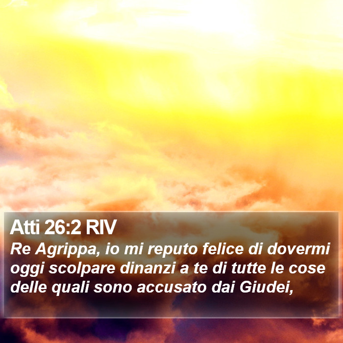 Atti 26:2 RIV Bible Study