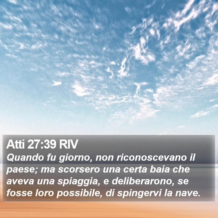 Atti 27:39 RIV Bible Study