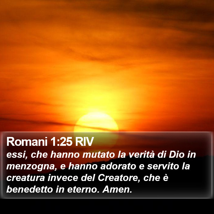 Romani 1:25 RIV Bible Study