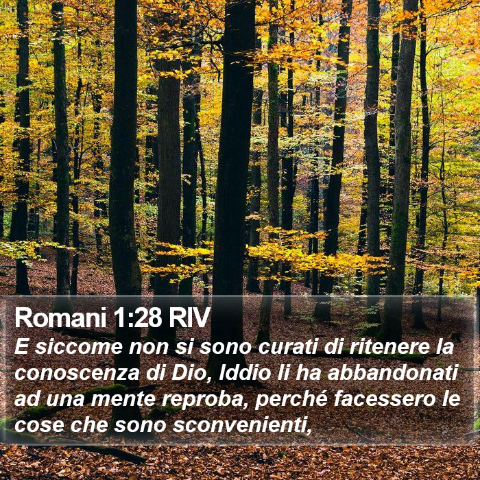 Romani 1:28 RIV Bible Study