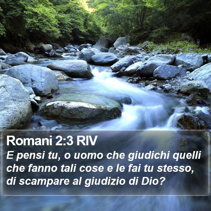 Romani 2:3 RIV Bible Study