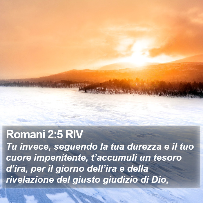 Romani 2:5 RIV Bible Study