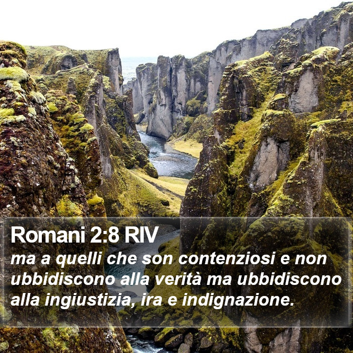 Romani 2:8 RIV Bible Study