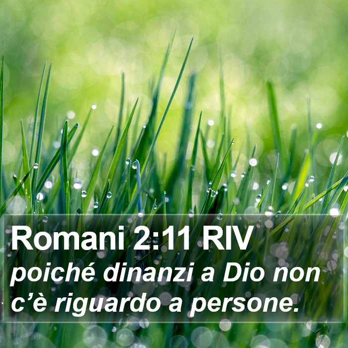 Romani 2:11 RIV Bible Study