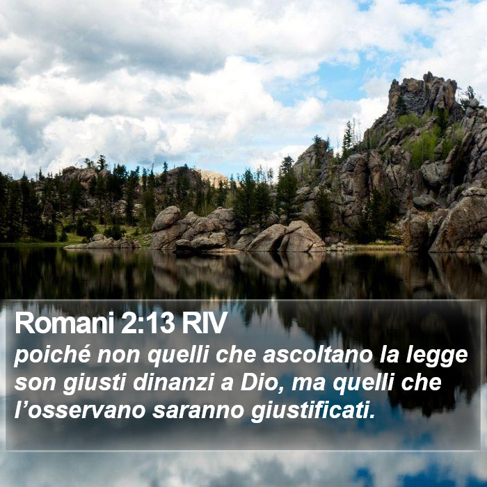 Romani 2:13 RIV Bible Study