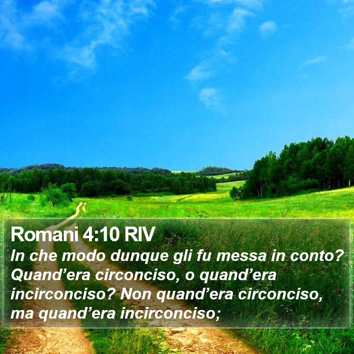 Romani 4:10 RIV Bible Study
