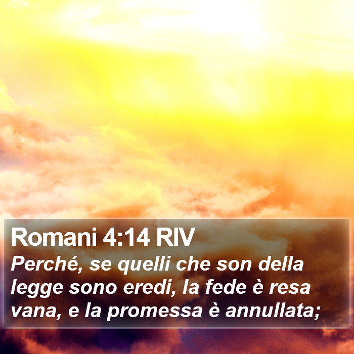 Romani 4:14 RIV Bible Study