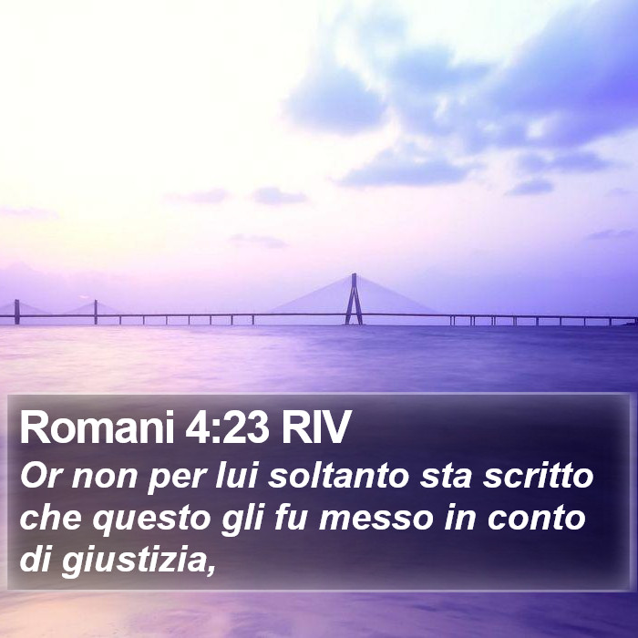 Romani 4:23 RIV Bible Study