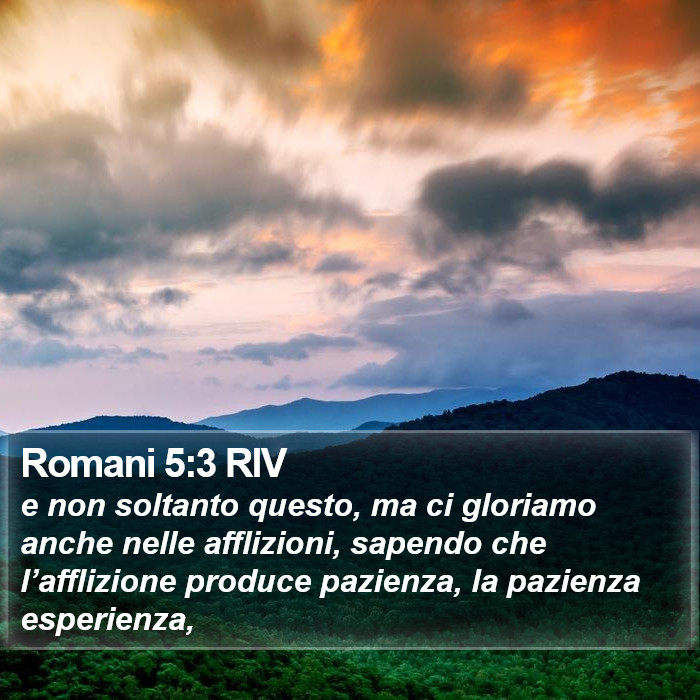 Romani 5:3 RIV Bible Study