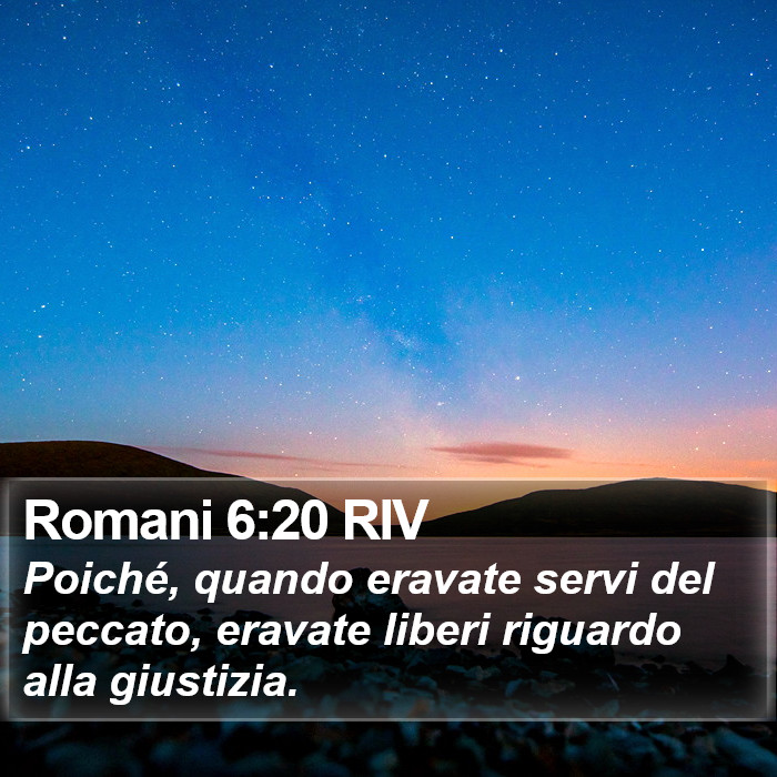 Romani 6:20 RIV Bible Study