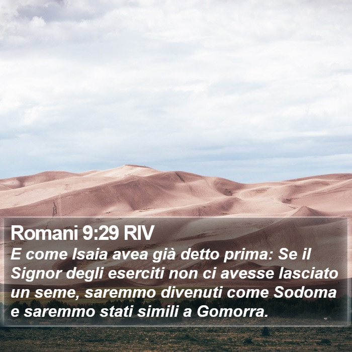 Romani 9:29 RIV Bible Study