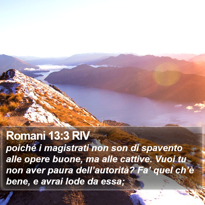 Romani 13:3 RIV Bible Study