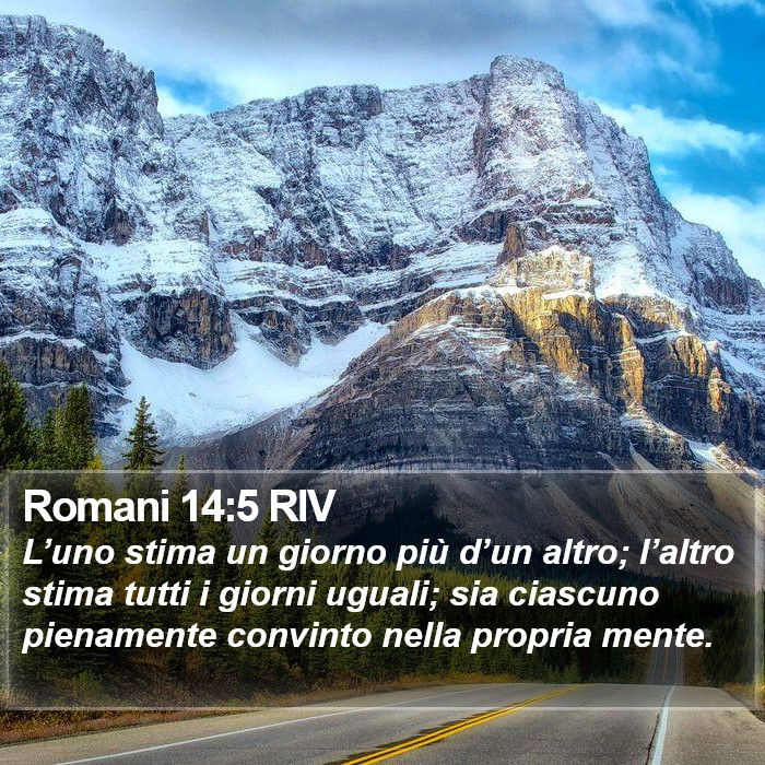 Romani 14:5 RIV Bible Study