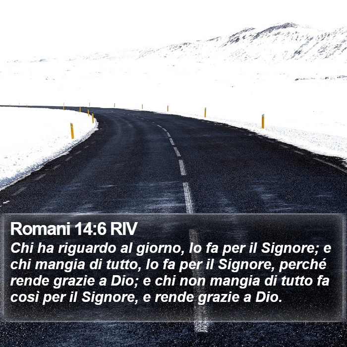 Romani 14:6 RIV Bible Study