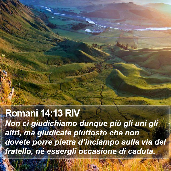 Romani 14:13 RIV Bible Study