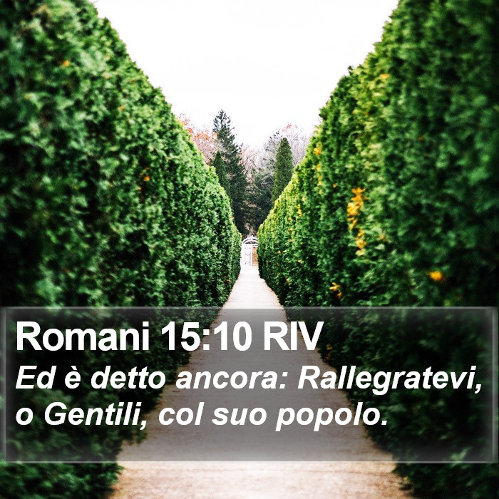 Romani 15:10 RIV Bible Study