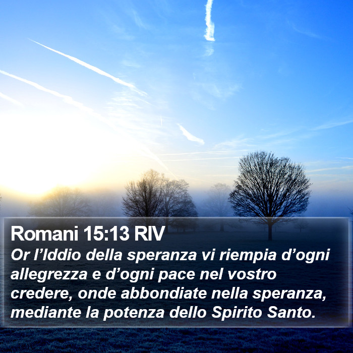 Romani 15:13 RIV Bible Study