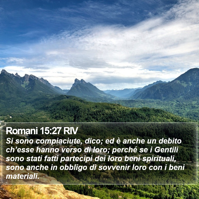 Romani 15:27 RIV Bible Study