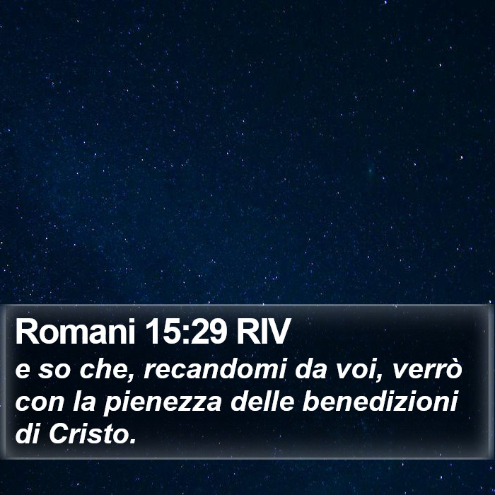 Romani 15:29 RIV Bible Study