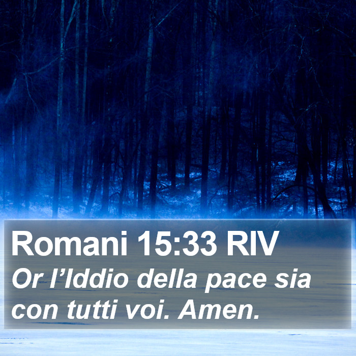 Romani 15:33 RIV Bible Study