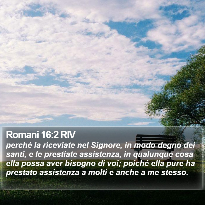 Romani 16:2 RIV Bible Study