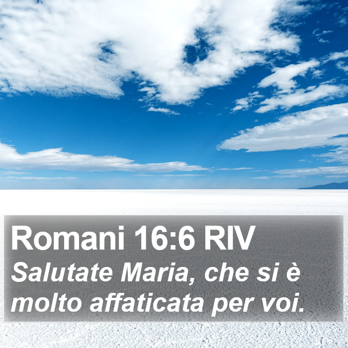 Romani 16:6 RIV Bible Study