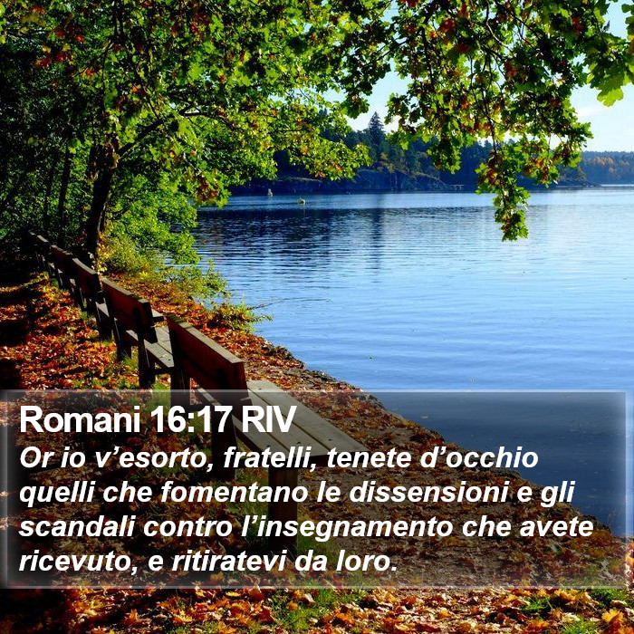 Romani 16:17 RIV Bible Study