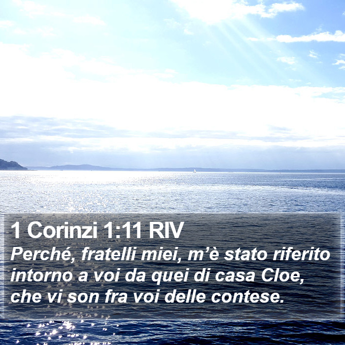 1 Corinzi 1:11 RIV Bible Study