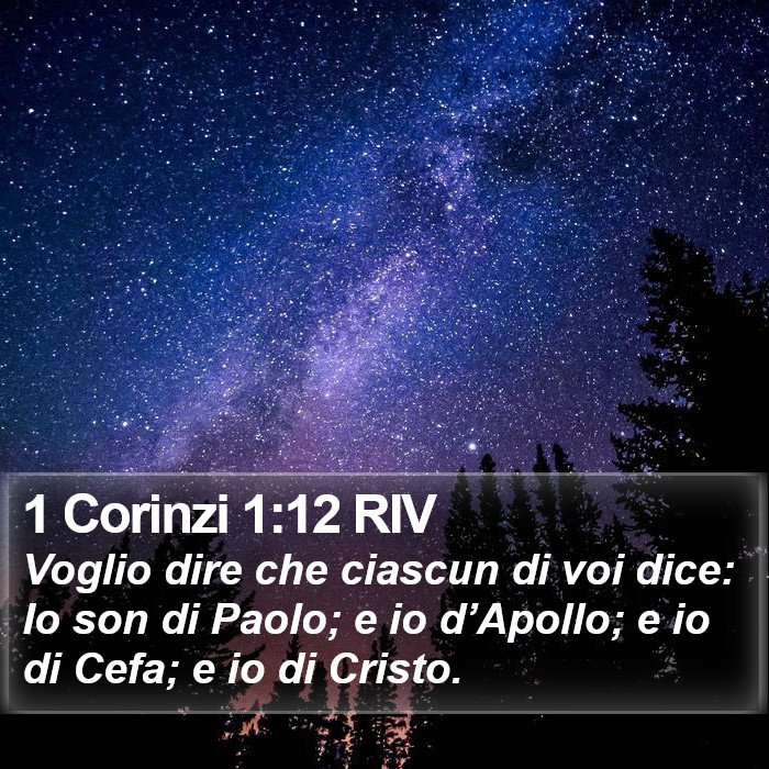 1 Corinzi 1:12 RIV Bible Study