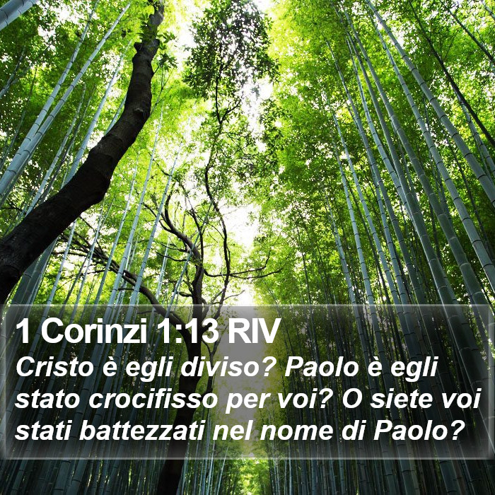 1 Corinzi 1:13 RIV Bible Study