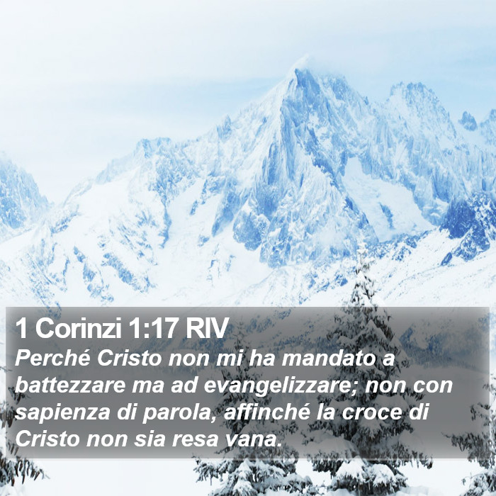 1 Corinzi 1:17 RIV Bible Study