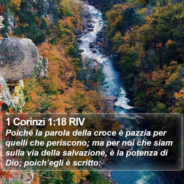 1 Corinzi 1:18 RIV Bible Study