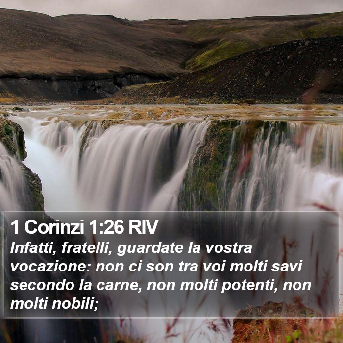 1 Corinzi 1:26 RIV Bible Study