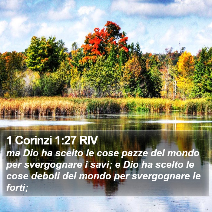 1 Corinzi 1:27 RIV Bible Study