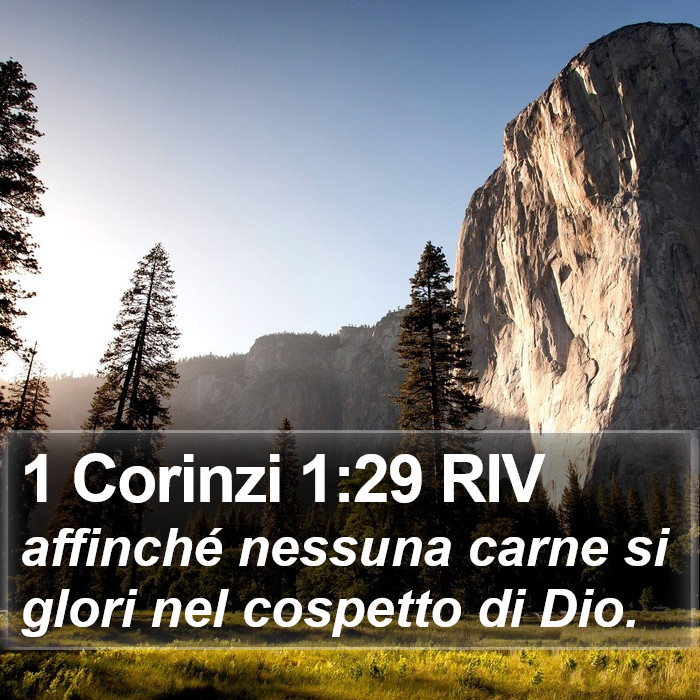 1 Corinzi 1:29 RIV Bible Study