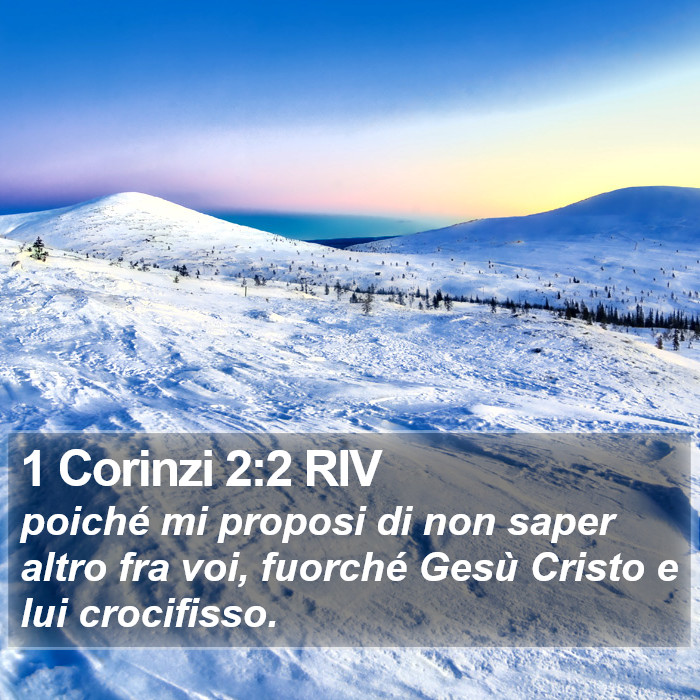 1 Corinzi 2:2 RIV Bible Study