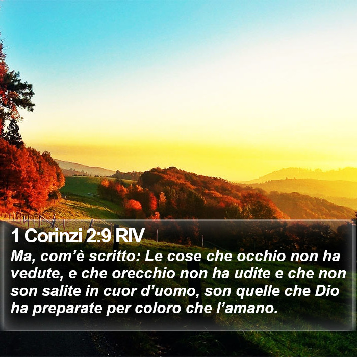 1 Corinzi 2:9 RIV Bible Study