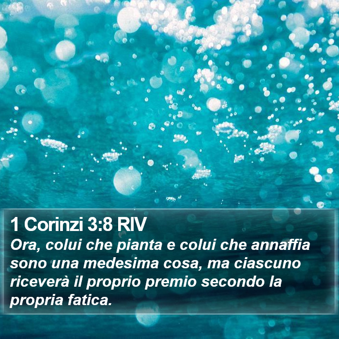 1 Corinzi 3:8 RIV Bible Study