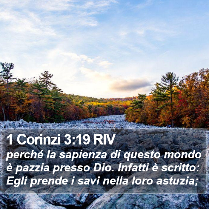 1 Corinzi 3:19 RIV Bible Study