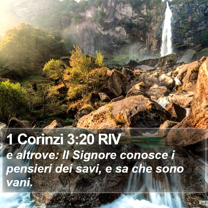 1 Corinzi 3:20 RIV Bible Study