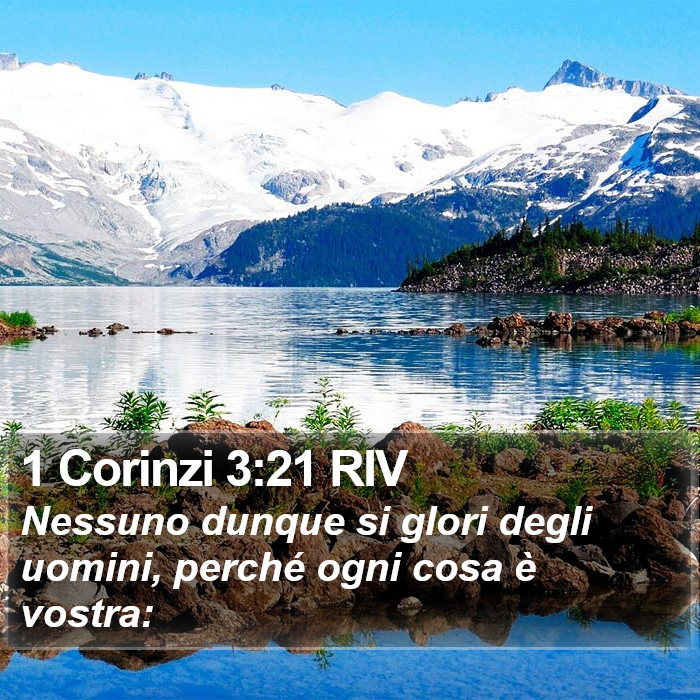 1 Corinzi 3:21 RIV Bible Study