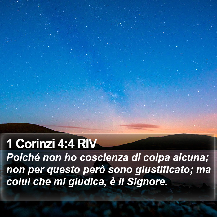 1 Corinzi 4:4 RIV Bible Study