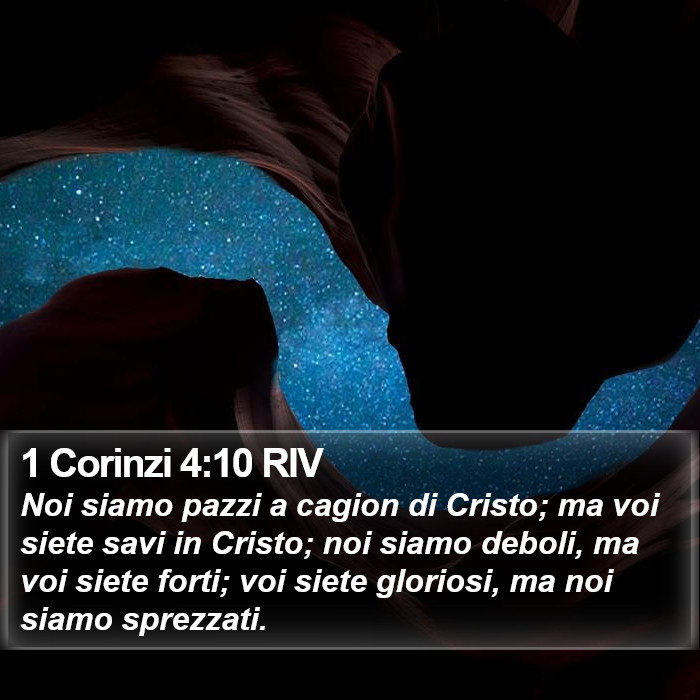 1 Corinzi 4:10 RIV Bible Study