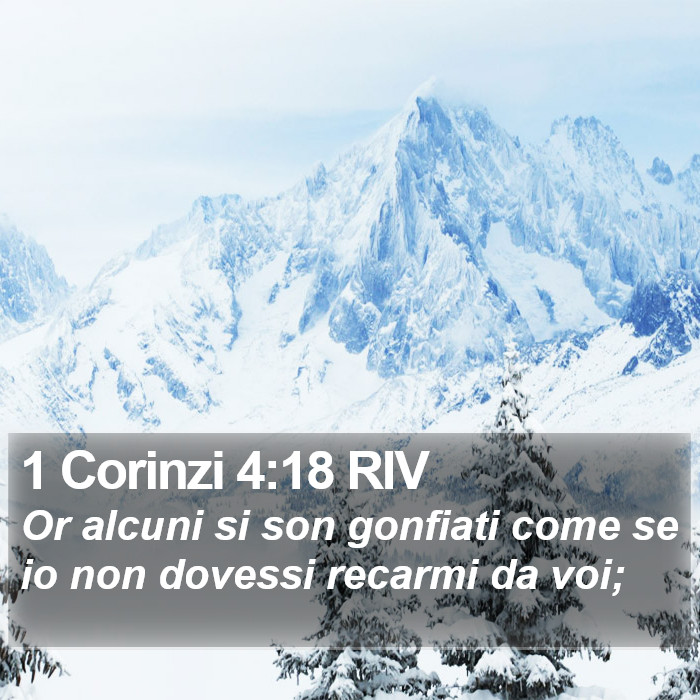 1 Corinzi 4:18 RIV Bible Study